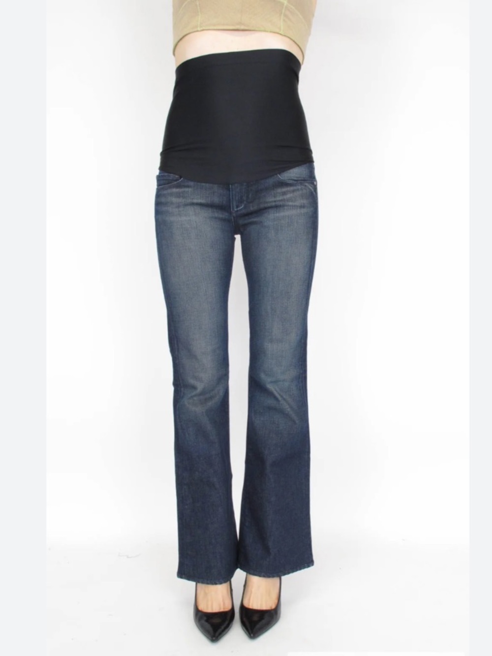 Paige Laurel canyon boot cut maternity jeans